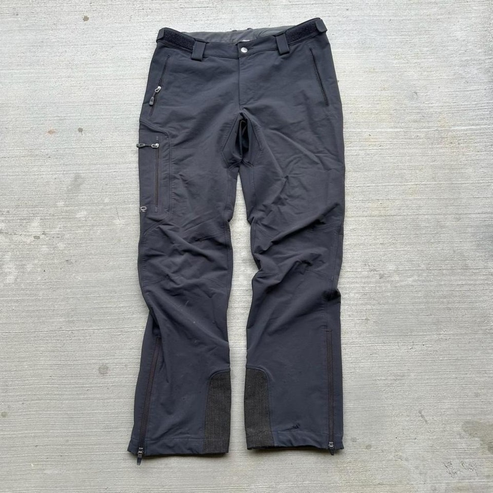 2000s Outdoor Research Cirque Pants Men Size L Charcoal Gray Hiking Soft Shell